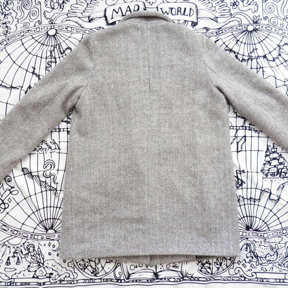 Madewell || Gray Herringbone Blazer Jacket - Picture 12 of 12